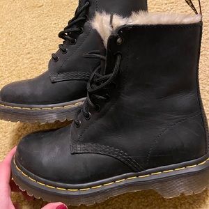 fur lined doc martens